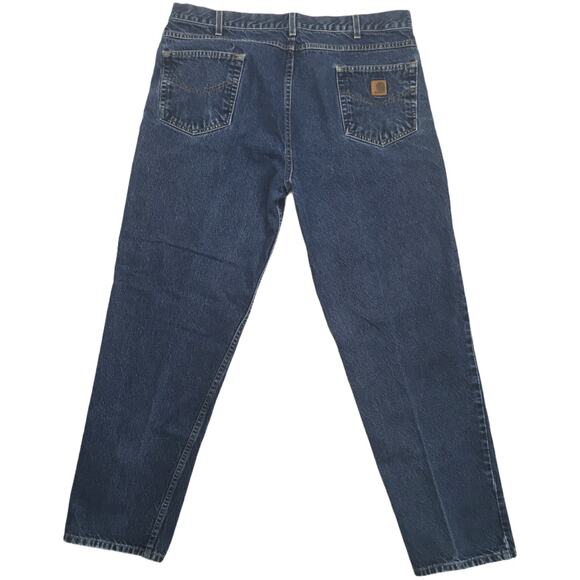 Carhartt B17 Jeans Relaxed Fit Tapered Leg Blue Men's 42 Denim Work Pants Casual - Picture 2 of 10